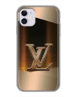 Чехол для iPhone 11 с картинкой «LV — золотое сияние»