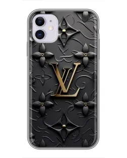 Чехол для iPhone 11 с картинкой «Кожаная текстура LV»