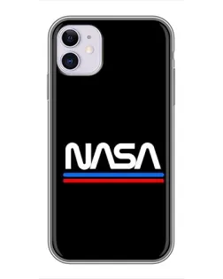 Чехол для iPhone 11 с картинкой «NASA — классика Red Blue» Чехол для iPhone 11 с картинкой «NASA — классика Red Blue»