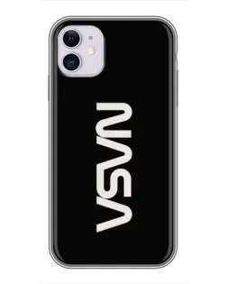 Чехол для iPhone 11 с картинкой «NASA — вертикальный логотип»