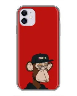 Чехол для iPhone 11 с картинкой «Bored Ape — красный фон» Чехол для iPhone 11 с картинкой «Bored Ape — красный фон»