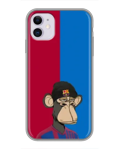Чехол для iPhone 11 с картинкой «Bored Ape — фанат Барсы»