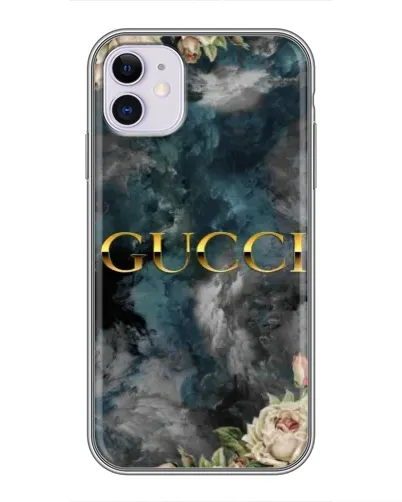 Чехол для iPhone 11 с картинкой «Абстрактные цветы Gucci» Чехол для iPhone 11 с картинкой «Абстрактные цветы Gucci»