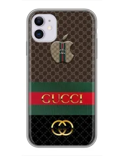 Чехол для iPhone 11 с картинкой «Gucci — брендированный десерт» Чехол для iPhone 11 с картинкой «Gucci — брендированный десерт»