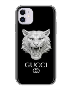 Чехол для iPhone 11 с картинкой «Gucci — серебряный лев» Чехол для iPhone 11 с картинкой «Gucci — серебряный лев»