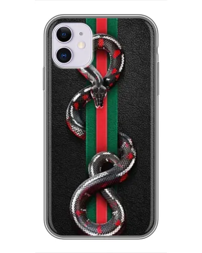Чехол для iPhone 11 с картинкой «Gucci — змея на полосе» Чехол для iPhone 11 с картинкой «Gucci — змея на полосе»