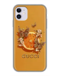 Чехол для iPhone 11 с картинкой «Gucci — золотые бабочки» Чехол для iPhone 11 с картинкой «Gucci — золотые бабочки»