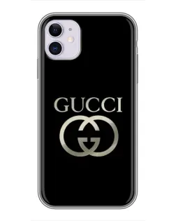 Чехол для iPhone 11 с картинкой «Gucci — золото на черном» Чехол для iPhone 11 с картинкой «Gucci — золото на черном»