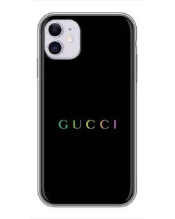 Чехол для iPhone 11 с картинкой «Gucci — неоновый минимализм» Чехол для iPhone 11 с картинкой «Gucci — неоновый минимализм»