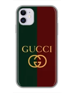 Чехол для iPhone 11 с картинкой «Gucci — темно-зеленый градиент» Чехол для iPhone 11 с картинкой «Gucci — темно-зеленый градиент»