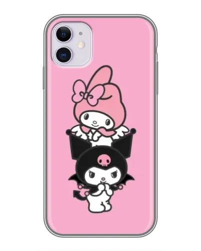 Чехол для iPhone 11 с картинкой «My Melody и Kuromi» Чехол для iPhone 11 с картинкой «My Melody и Kuromi»