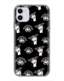 Чохол для iPhone 11 з картинкою «Чорний паттерн Kuromi» Чохол для iPhone 11 з картинкою «Чорний паттерн Kuromi»