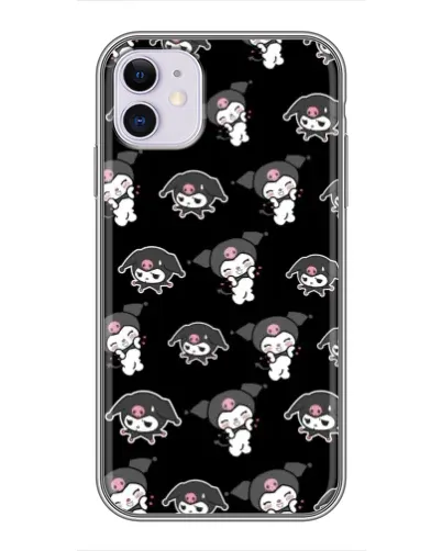 Чехол для iPhone 11 с картинкой «Черный паттерн Kuromi» Чехол для iPhone 11 с картинкой «Черный паттерн Kuromi»