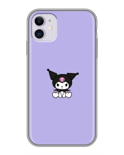 Чехол для iPhone 11 с картинкой «Kuromi — фиолетовый минимализм» Чехол для iPhone 11 с картинкой «Kuromi — фиолетовый минимализм»