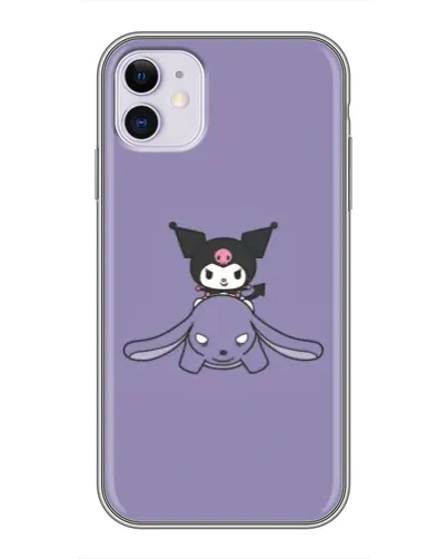 Чехол для iPhone 11 с картинкой «Kuromi на лиловом фоне» Чехол для iPhone 11 с картинкой «Kuromi на лиловом фоне»