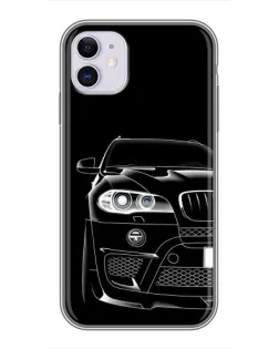 Чехол для iPhone 11 с картинкой «Темный силуэт BMW»