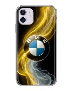Чехол для iPhone 11 с картинкой «Золотистый дым BMW»