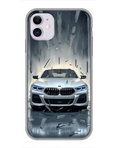Чехол для iPhone 11 с картинкой «BMW в свете фар» Чехол для iPhone 11 с картинкой «BMW в свете фар»