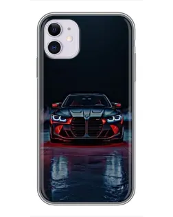 Чехол для iPhone 11 с картинкой «BMW на мокрой дороге»