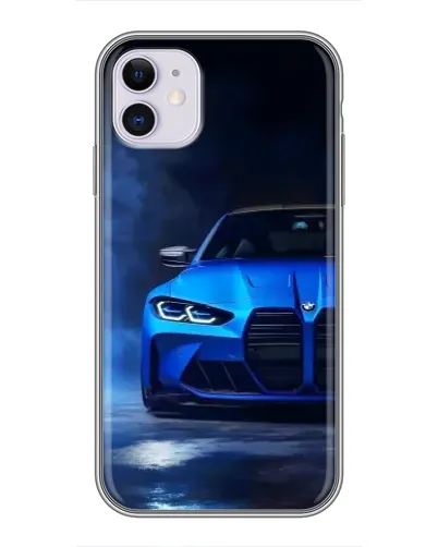 Чехол для iPhone 11 с картинкой «Голубая BMW M4» Чехол для iPhone 11 с картинкой «Голубая BMW M4»