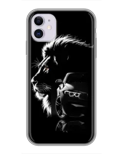 Чехол для iPhone 11 с картинкой «BMW и лев»