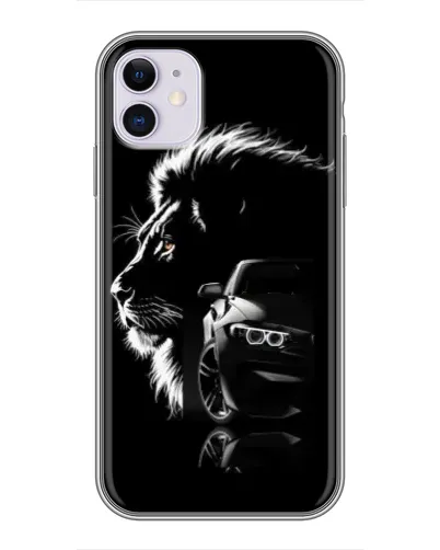 Чехол для iPhone 11 с картинкой «BMW и лев» Чехол для iPhone 11 с картинкой «BMW и лев»