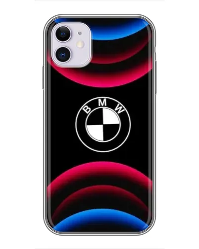 Чехол для iPhone 11 с картинкой «Логотип BMW и неоновые дуги» Чехол для iPhone 11 с картинкой «Логотип BMW и неоновые дуги»