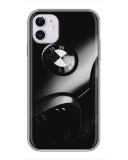 Чехол для iPhone 11 с картинкой «Эмблема BMW — макро»
