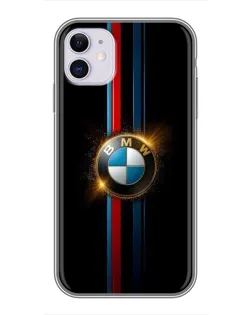 Чехол для iPhone 11 с картинкой «BMW M-Power неон»