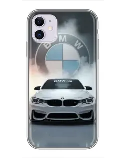 Чохол для iPhone 11 з картинкою «BMW в білому диму»