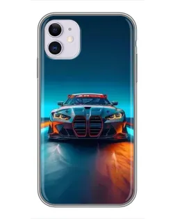 Чохол для iPhone 11 з картинкою «BMW — вогні неону»
