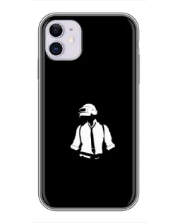 Чехол для iPhone 11 с картинкой «PUBG — белый шлем»