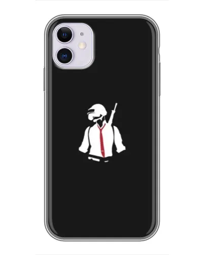 Чехол для iPhone 11 с картинкой «PUBG — силуэт воина» Чехол для iPhone 11 с картинкой «PUBG — силуэт воина»