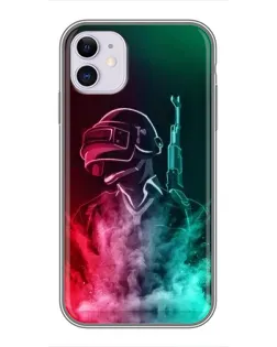 Чехол для iPhone 11 с картинкой «PUBG — огненный воин»
