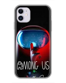 Чехол для iPhone 11 с картинкой «Красный импостер — макро» Чехол для iPhone 11 с картинкой «Красный импостер — макро»