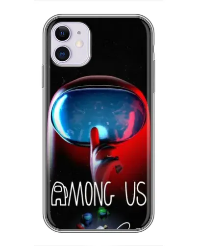 Чехол для iPhone 11 с картинкой «Красный импостер — макро» Чехол для iPhone 11 с картинкой «Красный импостер — макро»