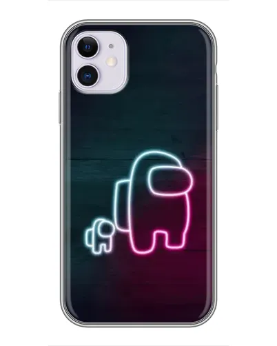Чехол для iPhone 11 с картинкой «Among Us неон-арт» Чехол для iPhone 11 с картинкой «Among Us неон-арт»