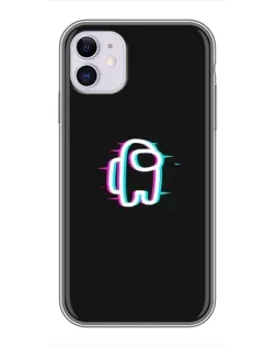 Чехол для iPhone 11 с картинкой «Among Us неон»