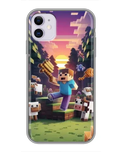 Чехол для iPhone 11 с картинкой «Стив на ферме» Чехол для iPhone 11 с картинкой «Стив на ферме»