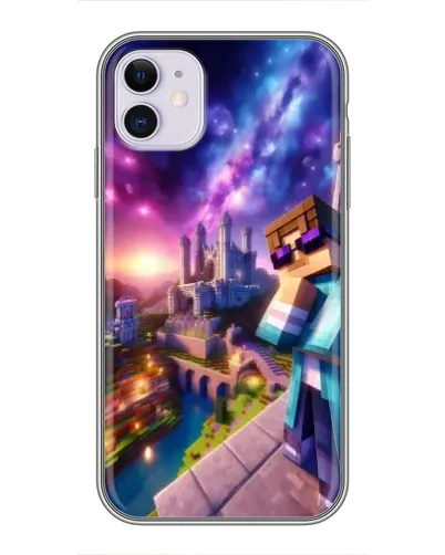 Чехол для iPhone 11 с картинкой «Стив и космос» Чехол для iPhone 11 с картинкой «Стив и космос»