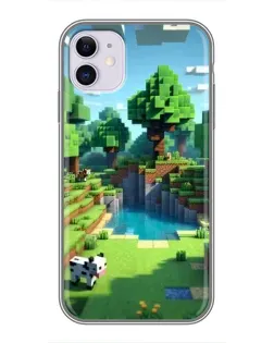 Чехол для iPhone 11 с картинкой «Minecraft летний день»