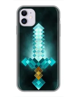 Чехол для iPhone 11 с картинкой «Алмазный меч неон»