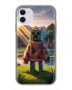 Чехол для iPhone 11 с картинкой «Крипер в свитере»