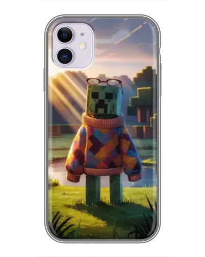 Чехол для iPhone 11 с картинкой «Крипер в свитере» Чехол для iPhone 11 с картинкой «Крипер в свитере»