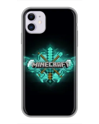 Чехол для iPhone 11 с картинкой «Minecraft Diamond лого» Чехол для iPhone 11 с картинкой «Minecraft Diamond лого»