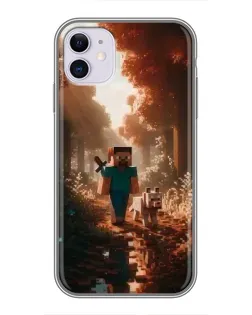 Чехол для iPhone 11 с картинкой «Стив в лесу»