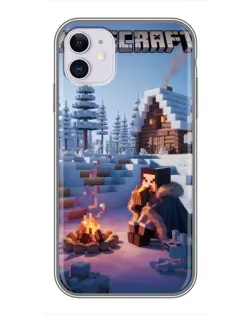 Чехол для iPhone 11 с картинкой «Зимний Minecraft»