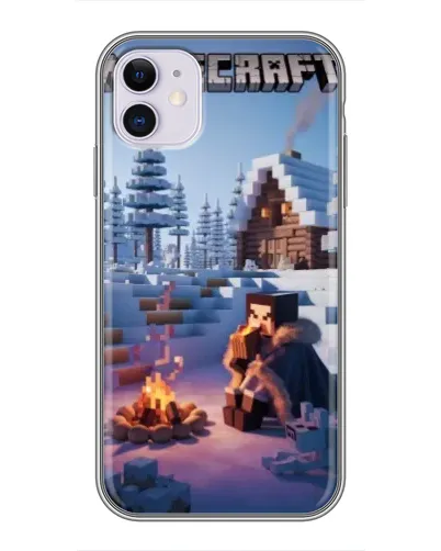 Чехол для iPhone 11 с картинкой «Зимний Minecraft» Чехол для iPhone 11 с картинкой «Зимний Minecraft»