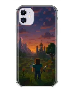 Чехол для iPhone 11 с картинкой «Стив у башни»