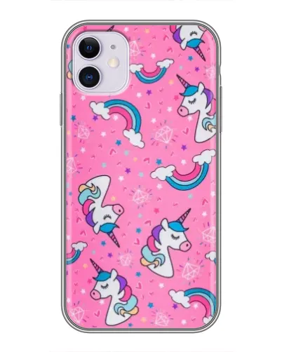 Чехол для iPhone 11 с картинкой «Unicorn паттерн розовый» Чехол для iPhone 11 с картинкой «Unicorn паттерн розовый»
